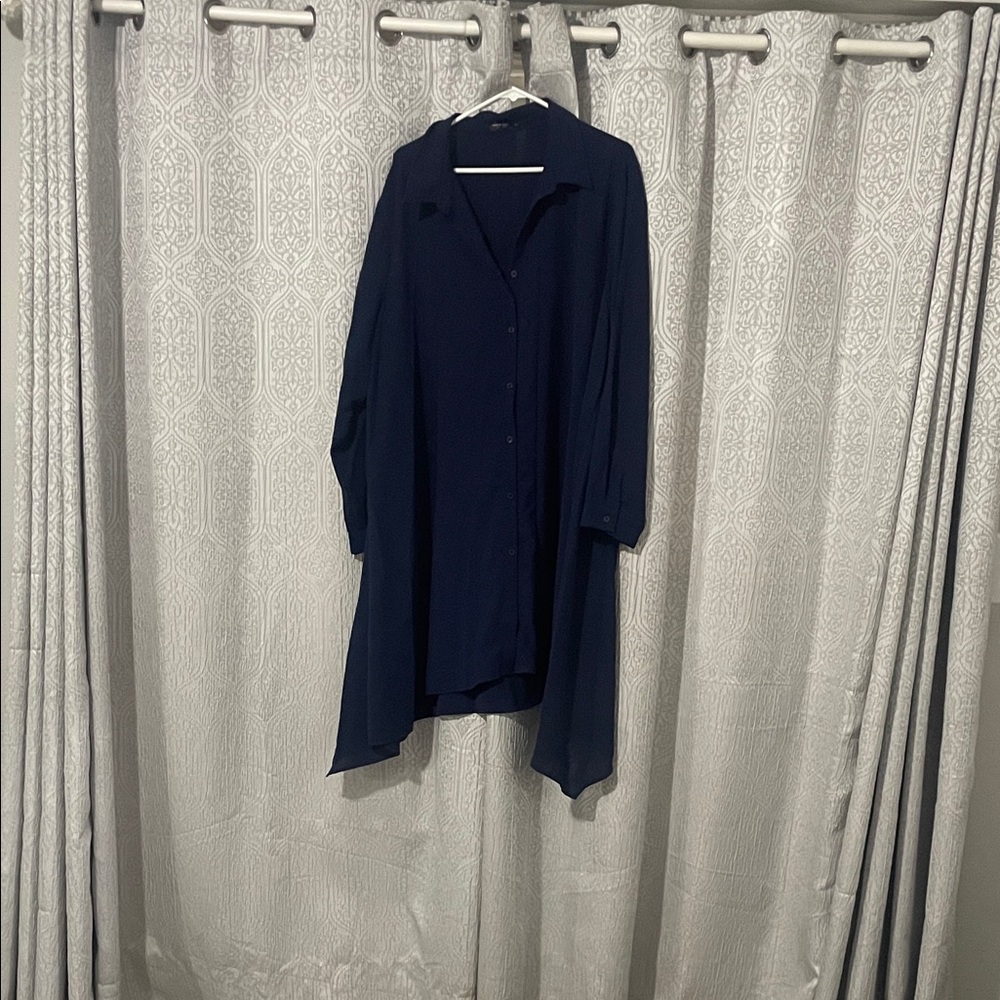 SHEIN Navy Blue Midi Dress